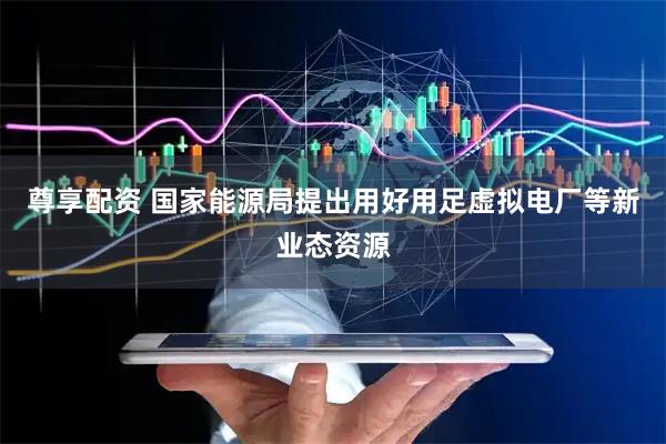 尊享配资 国家能源局提出用好用足虚拟电厂等新业态资源